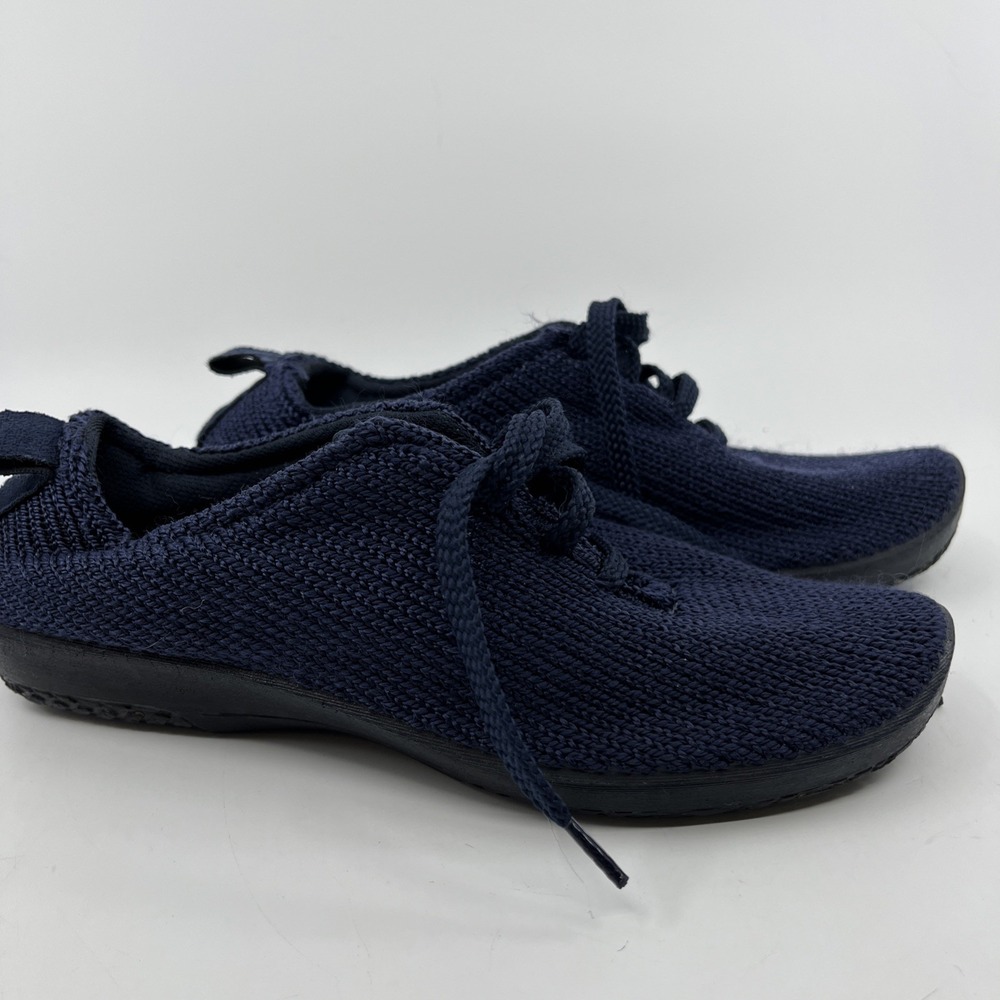 Arcopedico Blue Knit Lace Up Flats Shoes Womens Size 36 US 5.5